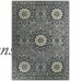 Mainstays Dickens Blue/Gray Distressed Floral Medallion Area Rug or Runner   565480219